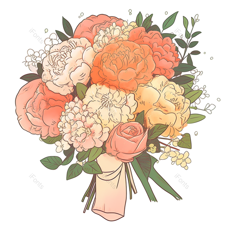 叶子图片,母亲节元素,牡丹PNG,牡丹花免抠素材